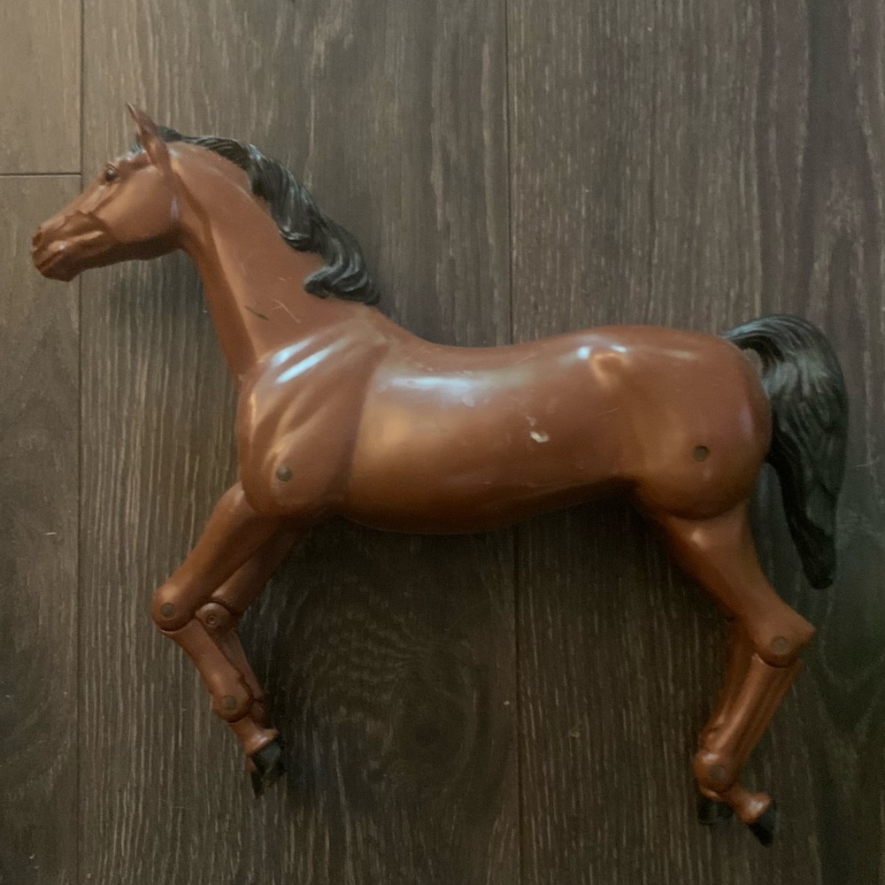 Barbie Doll Horse Dancer Mattel 1970 11” Posable Brown Vintage Horse